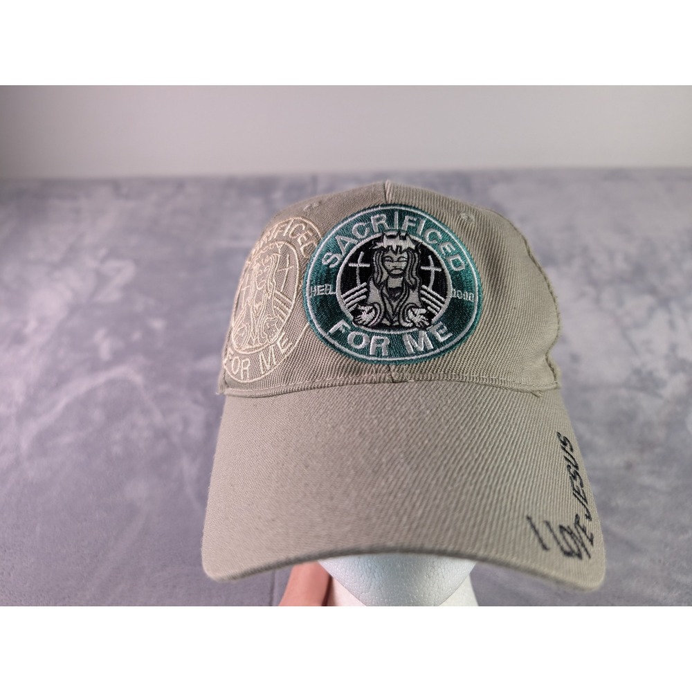 CTS Hats Tan Sacrificed For Me Jesus Starbucks Parody Baseball Cap Heb 10:10